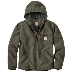 Carhartt Jackets Men's Washed Duck Sherpa-Lined Jacket